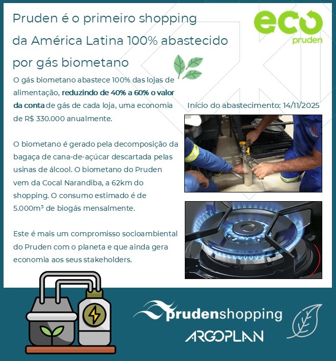 Primeiro shopping da América Latina 100% abastecido por gás biometano