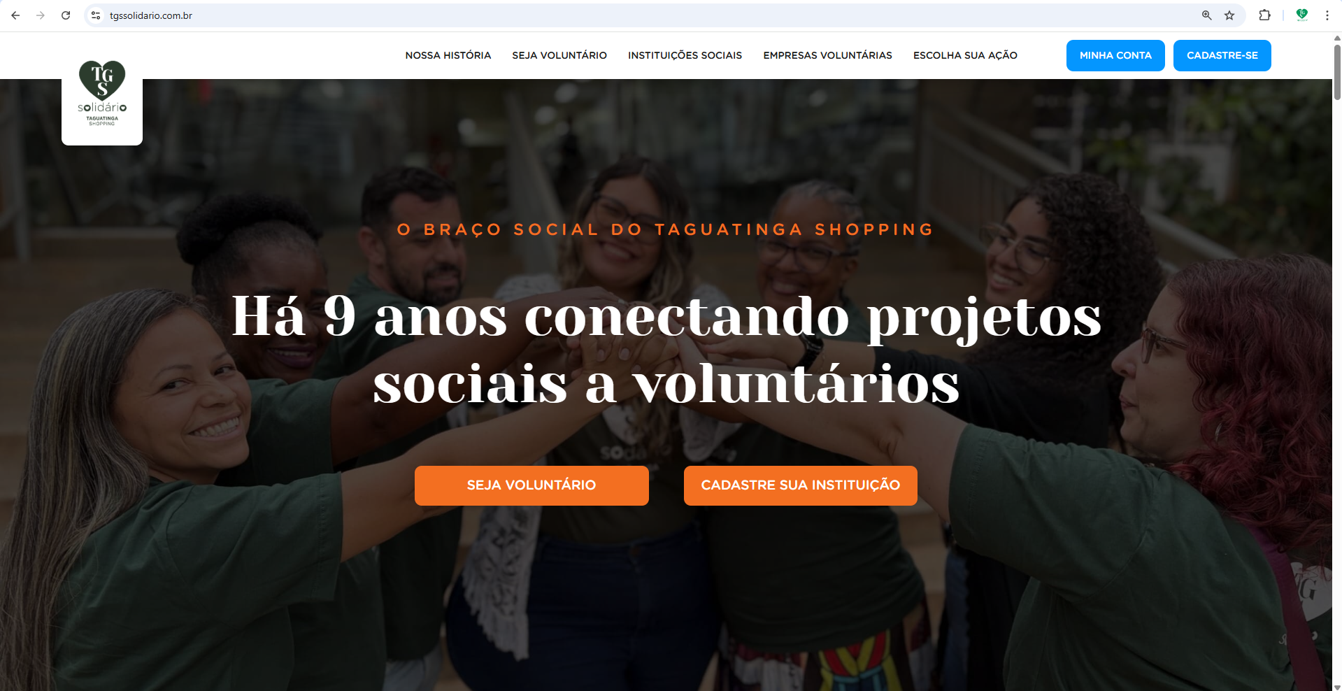 Match Do Bem – Plataforma Social do TGS Solidário