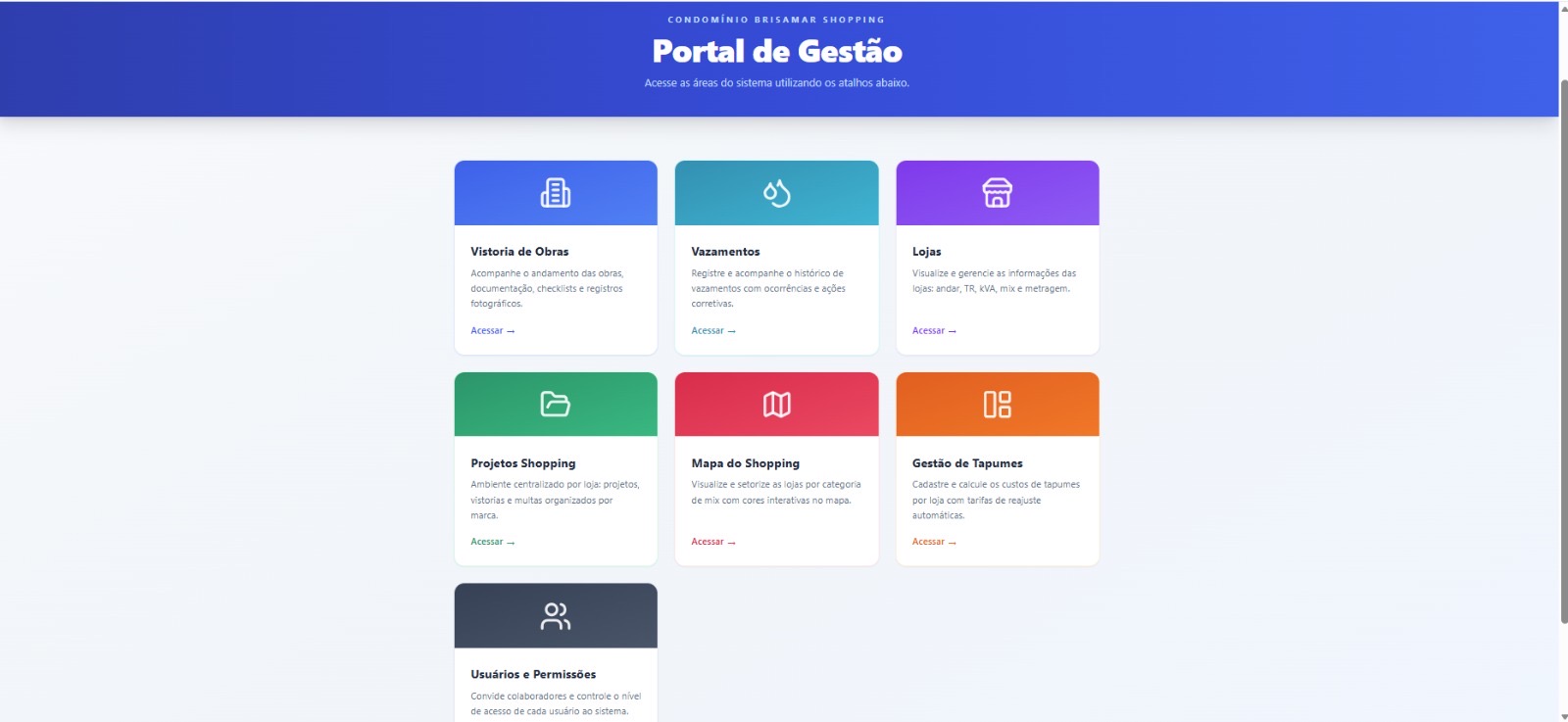 Plataforma Unificada de Gestão Brisamar: Eficiência e Dados