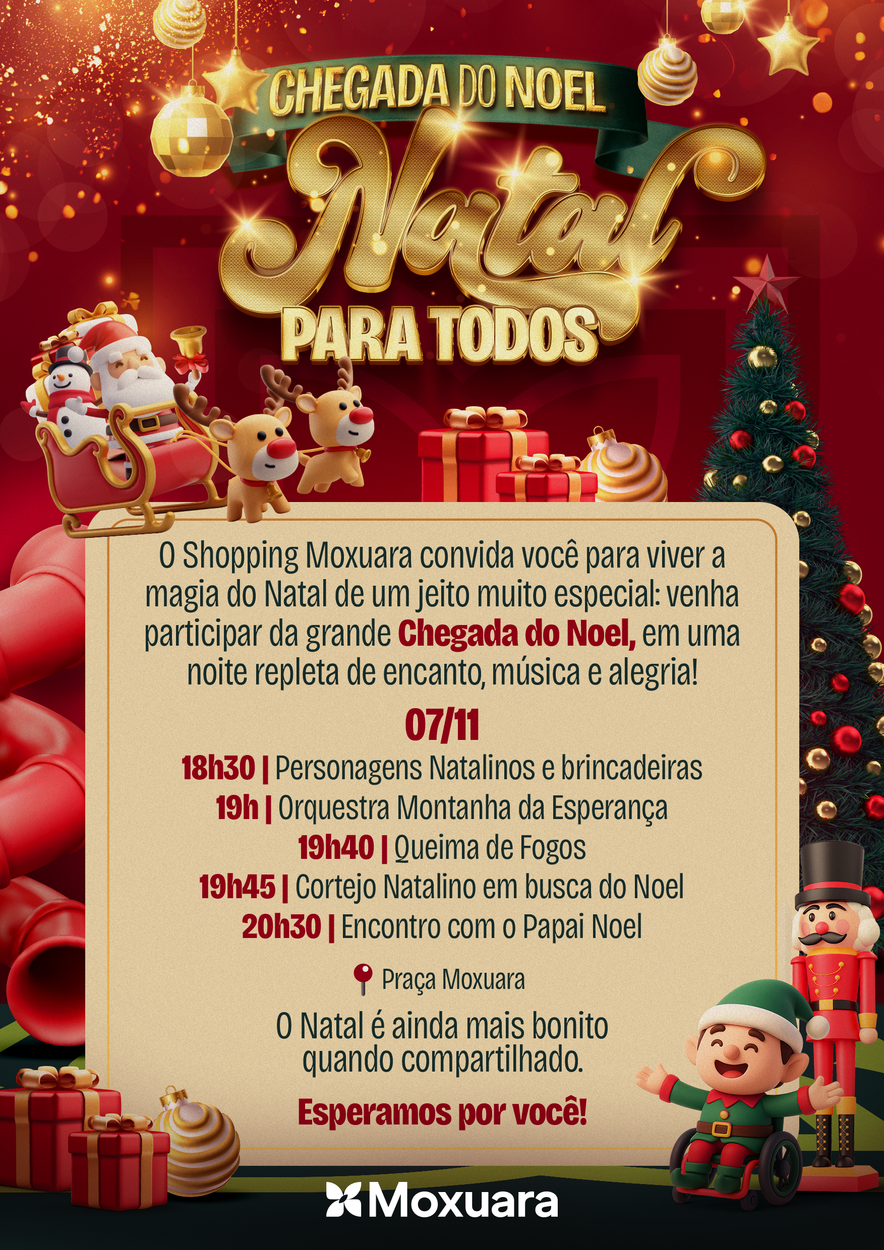 Shopping Moxuara e o Natal Para Todos: inclusão no centro da experiência