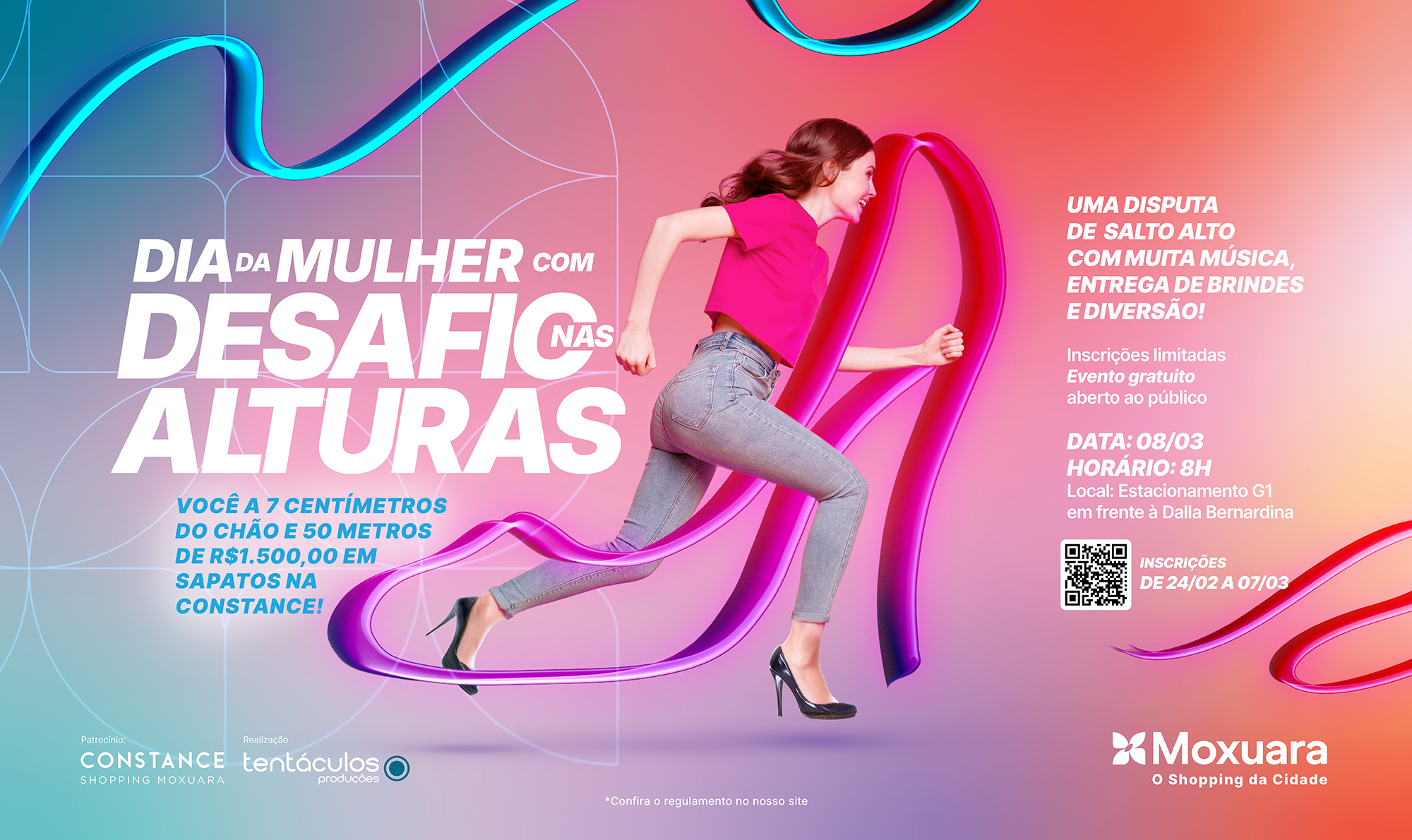 Desafio nas Alturas: primeira corrida de salto alto movimentou o Dia da Mulher no Moxuara