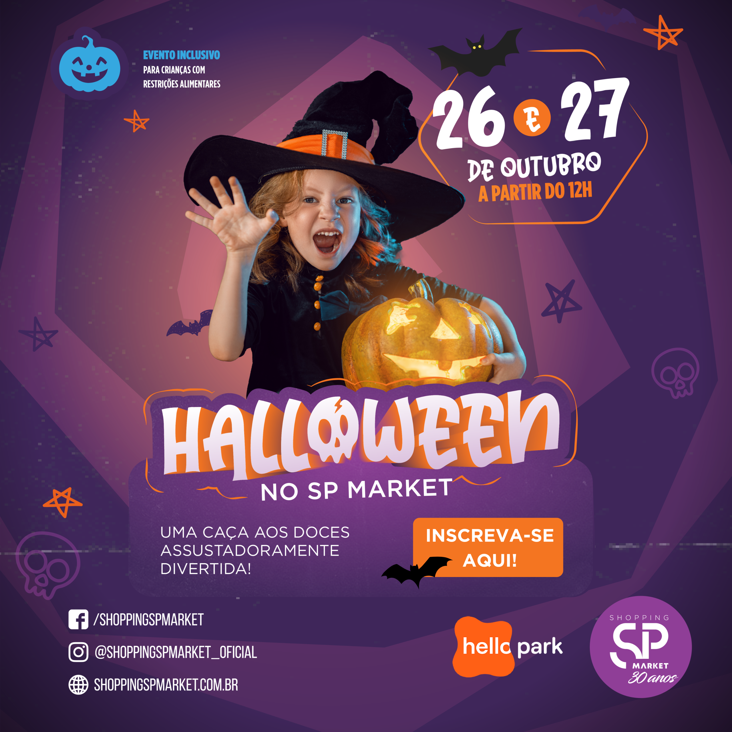 SP MARKET ADOTA SELO (ABÓBORA AZUL) INÉDITO NO BRASIL  PARA HALLOWEEN INCLUSIVO