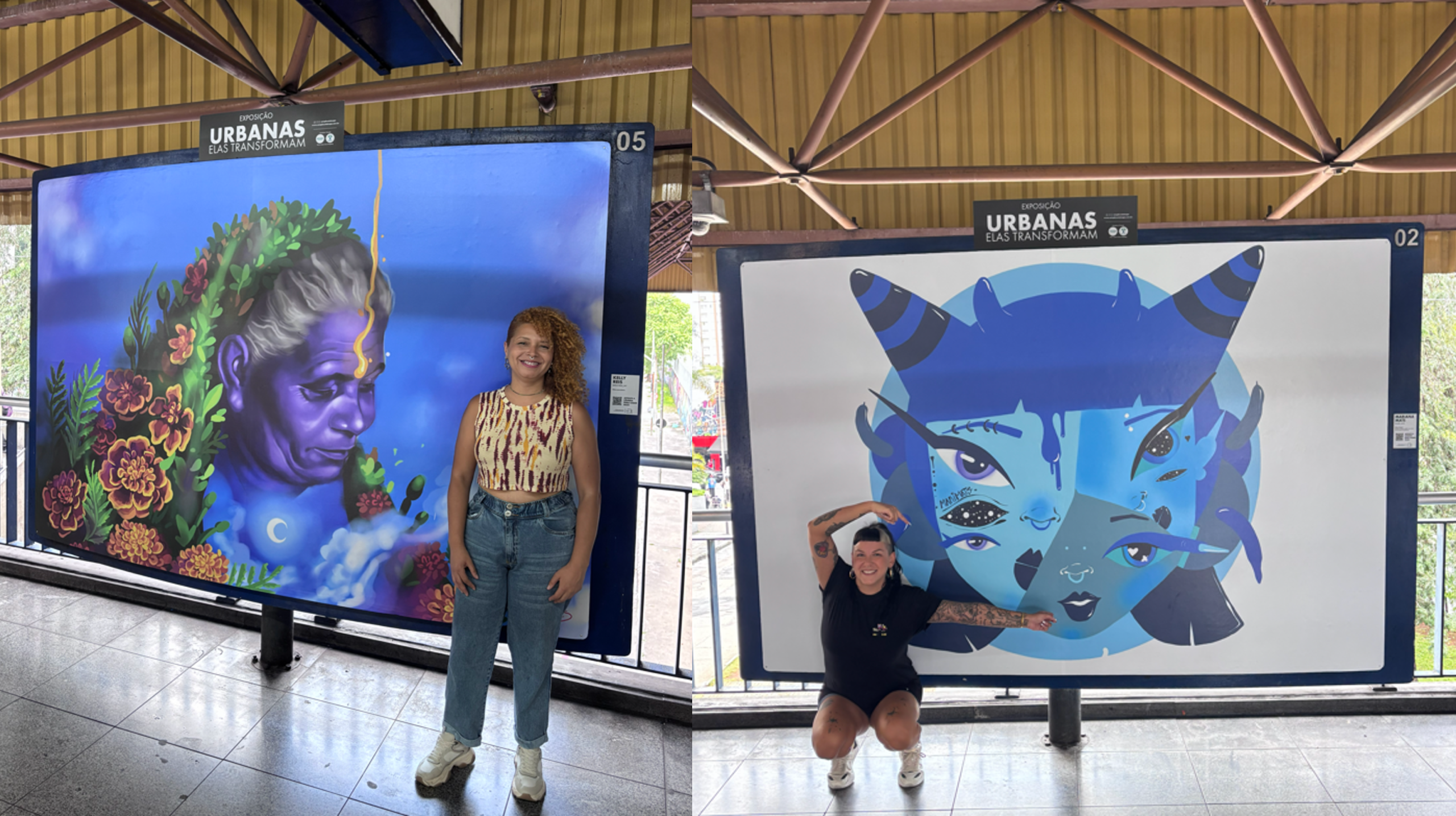 O protagonismo feminino transforma a passarela do metrô em um espaço de arte e cultura