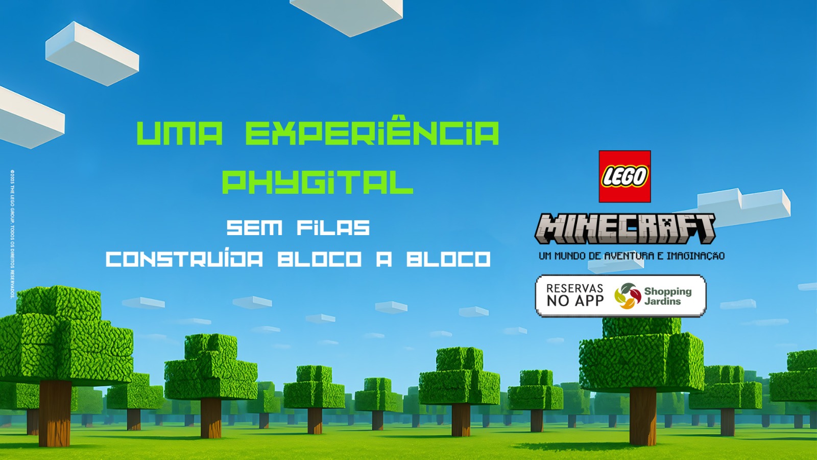 JCPM SHOPPINGS – SHOPPING JARDINS – LEGO MINECRAFT: UMA EXPERIÊNCIA PHYGITAL E SEM FILAS