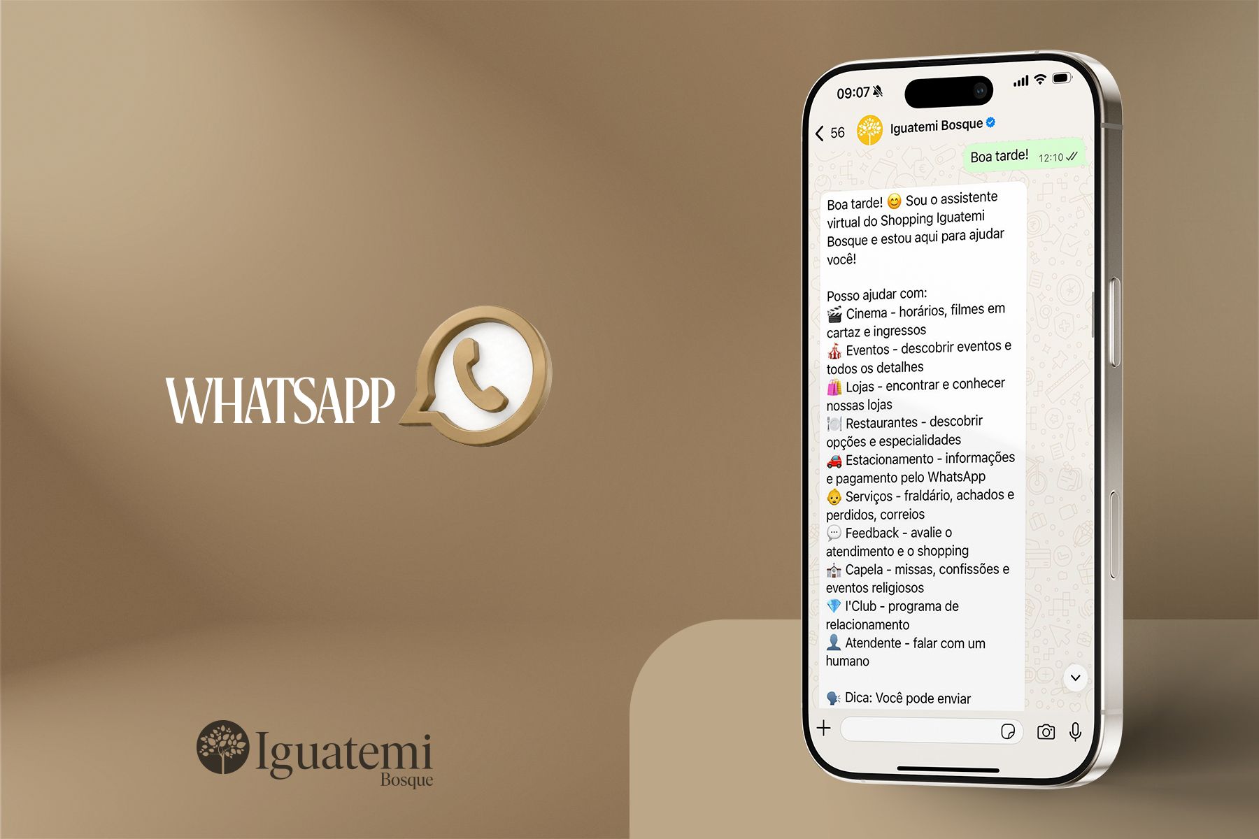 Whatsapp do Bosque: IA que reduz fricção e otimiza jornada do cliente